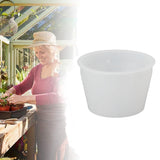 100PCS Net Cups with 100PCS Sponges Plastic Breathable Bottomless Garden Plant Net Pot Bucket Basket for Hydroponics White