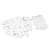 100 Set Hydroponic Grow Baskets Sponges Circular Planting Baskets Plant Growth Sponges White - Side View