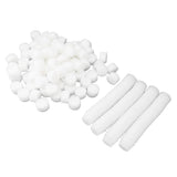 100 Set Hydroponic Grow Baskets Sponges Circular Planting Baskets Plant Growth Sponges White