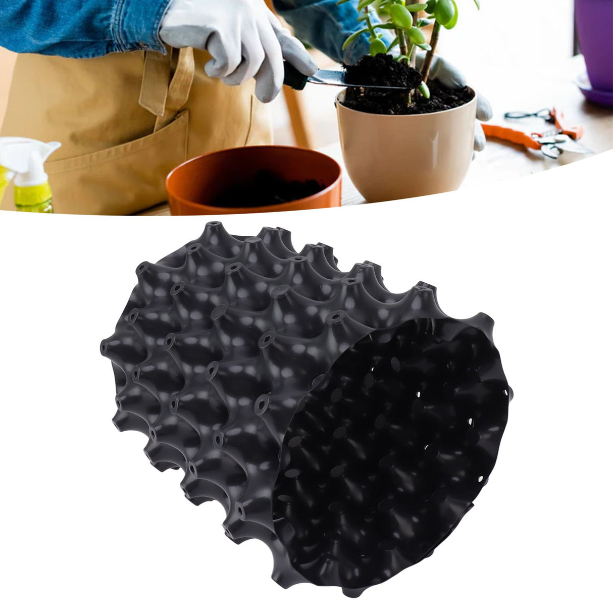 10 Pcs Plant Root Control Pot Thickened PVC Breathable Air Pruning Pot Fast Root Grow Container Bonsai Transplant Tool