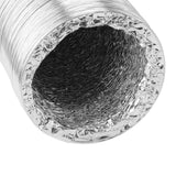 Vent Hose 4 Inch Flexible Double Sided Aluminum Foil Duct Ventilation Pipe 4 Layer Protection Leakage Proof Air Ducting 5m/196.9in
