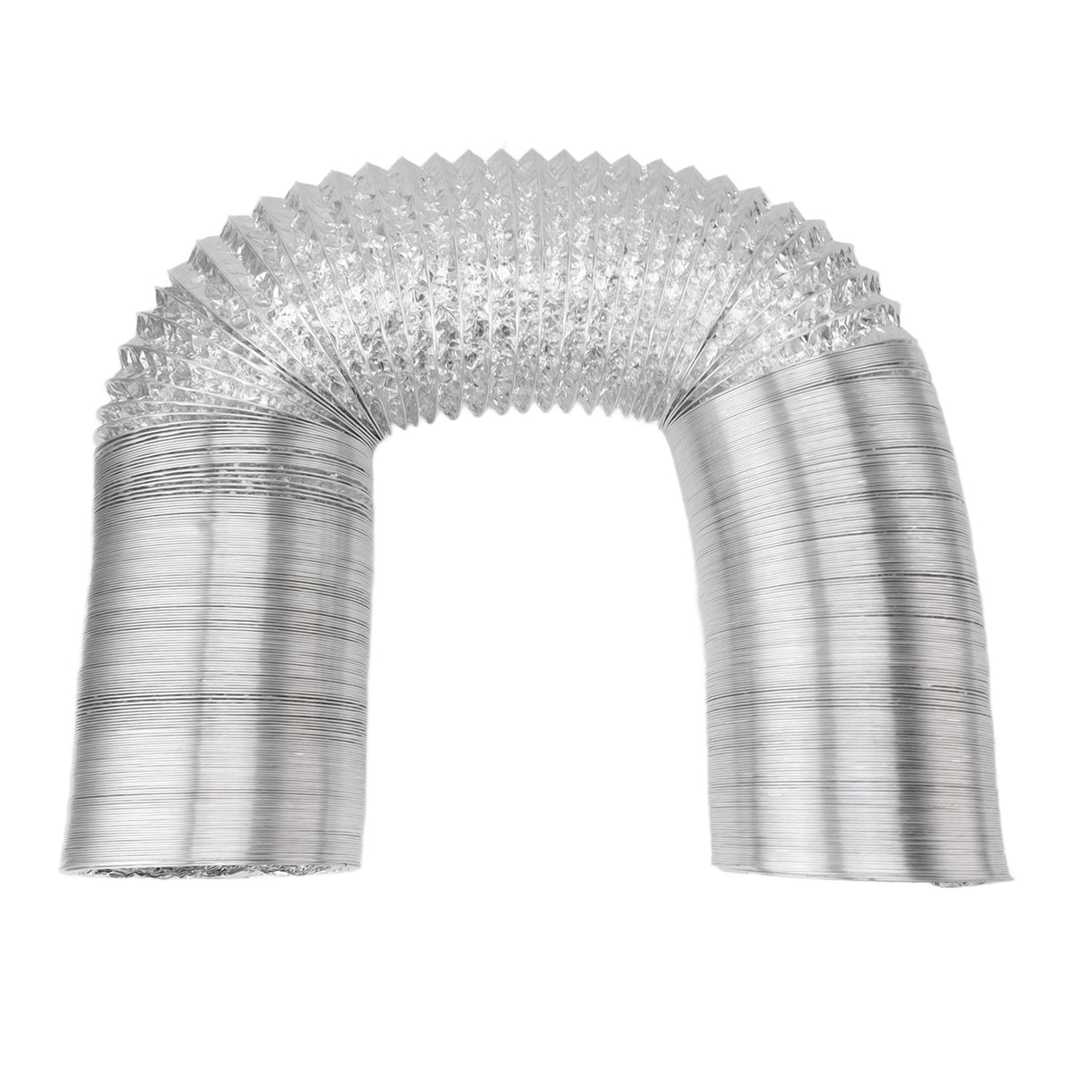 6in Flexible Ducting Hose 4 Layer Flexible Foil Ducting Dryer Air Vent Hose for HVAC Ventilation 5m/16ft