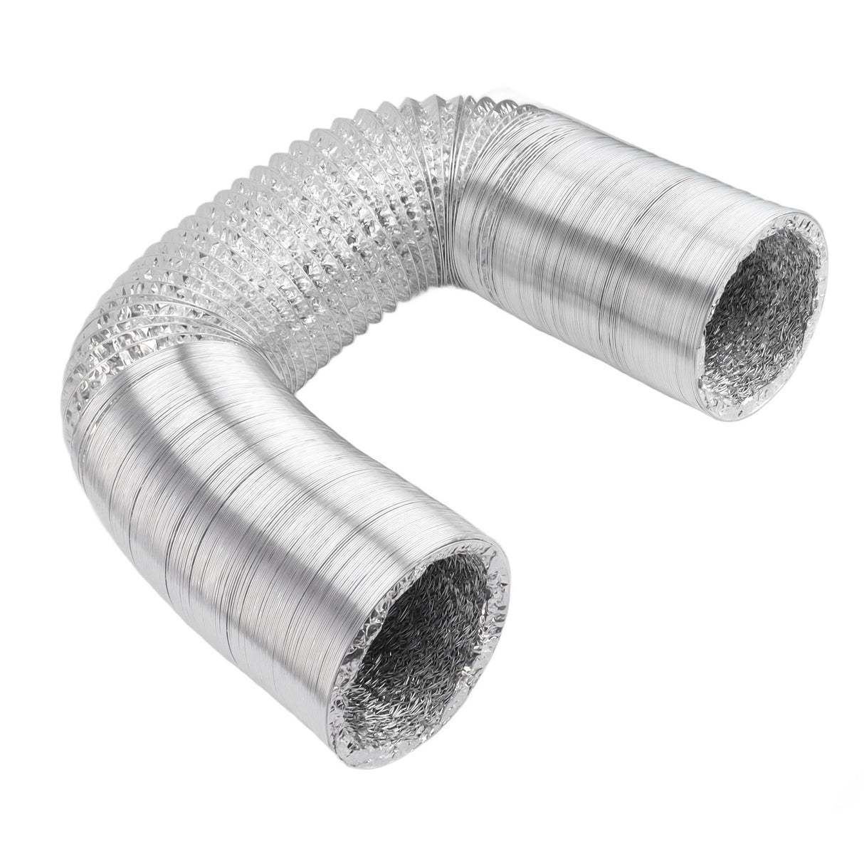 6in Flexible Ducting Hose 4 Layer Flexible Foil Ducting Dryer Air Vent Hose for HVAC Ventilation 5m/16ft