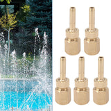 5PCS Fountain Nozzle Fountain Water Spray Sprinkler Head Swimming Pool Brass Deck Jet Nozzle Direct Injection G1/2in Inner Thread