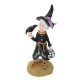 Witch Dolls Figure Handmade Resin Charming Witch Doll Decoration Ornaments for Office Bedroom Desktop