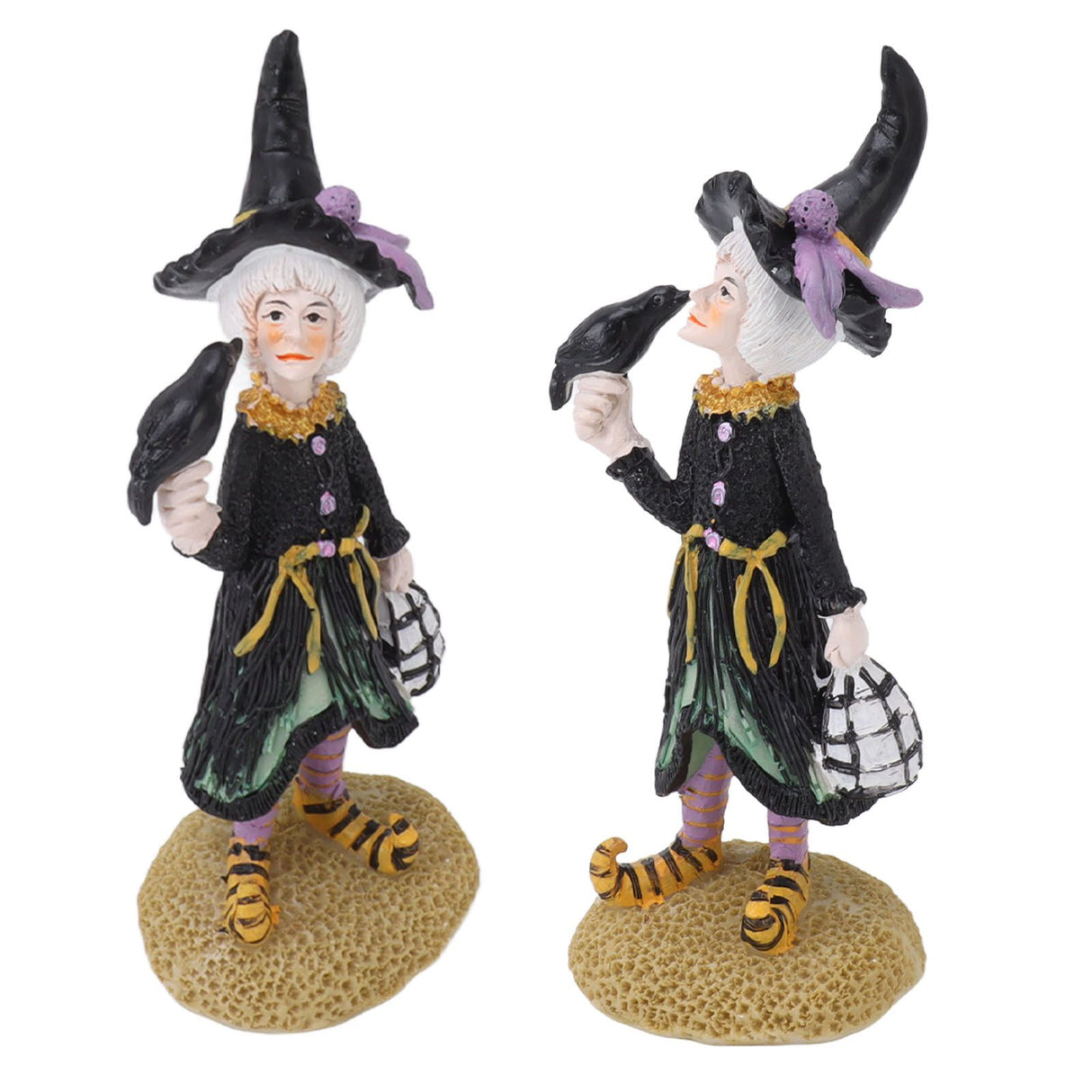 Witch Dolls Figure Handmade Resin Charming Witch Doll Decoration Ornaments for Office Bedroom Desktop