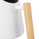 Watering Can with Long Spout Rustproof Stainless Steel Watering Pot with Wooden Handle for Garden Bonsai Indoor Outdoor White