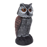 Plastic Shake Head Owl Decoy To Scare Birds Away Scarecrow Fake Owl Outdoor Garden Decoration