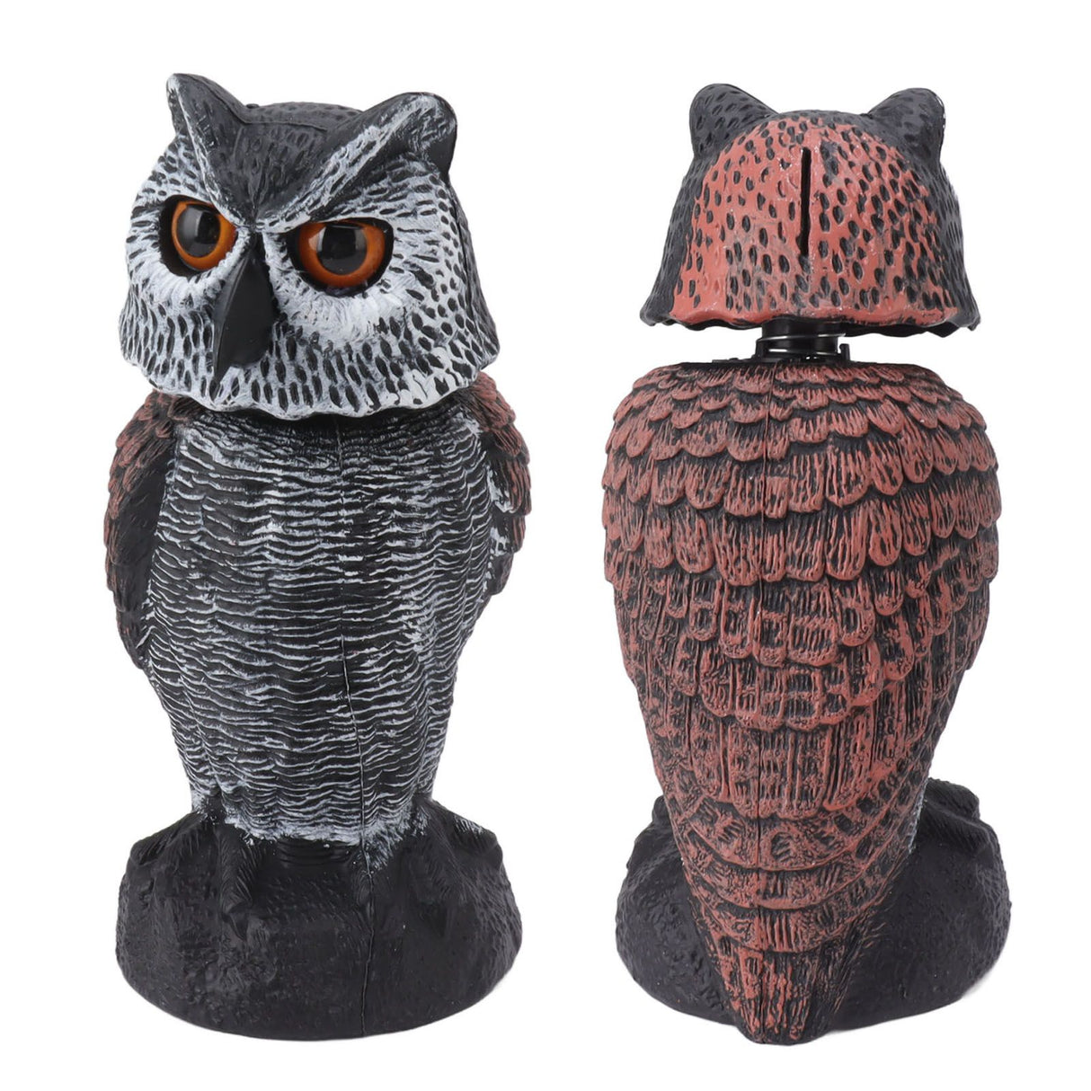 Plastic Shake Head Owl Decoy To Scare Birds Away Scarecrow Fake Owl Outdoor Garden Decoration