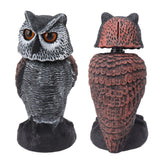 Plastic Shake Head Owl Decoy To Scare Birds Away Scarecrow Fake Owl Outdoor Garden Decoration - Rear View
