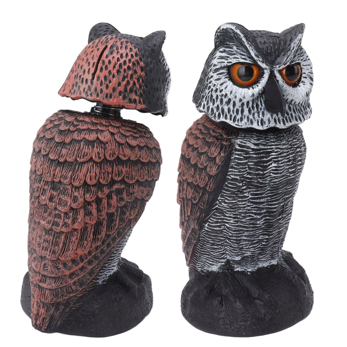 Plastic Shake Head Owl Decoy To Scare Birds Away Scarecrow Fake Owl Outdoor Garden Decoration