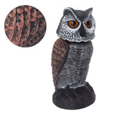 Plastic Shake Head Owl Decoy To Scare Birds Away Scarecrow Fake Owl Outdoor Garden Decoration