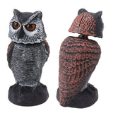 Plastic Shake Head Owl Decoy To Scare Birds Away Scarecrow Fake Owl Outdoor Garden Decoration
