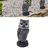 Plastic Shake Head Owl Decoy To Scare Birds Away Scarecrow Fake Owl Outdoor Garden Decoration