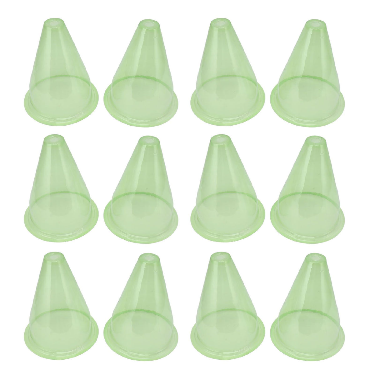 12Pcs Garden Cloches Plastic Multifunctional Plant Covers Protectors Dome Bell Transparent Jar Prevent Birds Frost