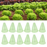 12Pcs Garden Cloches Plastic Multifunctional Plant Covers Protectors Dome Bell Transparent Jar Prevent Birds Frost