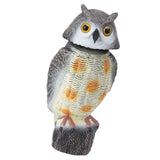 Fake Owl Statue Plastic Owl Bird Deterrents Scarecrow Owl Decoy with Shaking Head Bird Repel for Outdoor Garden Yard