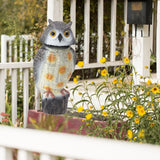 Fake Owl Statue Plastic Owl Bird Deterrents Scarecrow Owl Decoy with Shaking Head Bird Repel for Outdoor Garden Yard