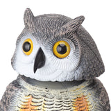 Fake Owl Statue Plastic Owl Bird Deterrents Scarecrow Owl Decoy with Shaking Head Bird Repel for Outdoor Garden Yard