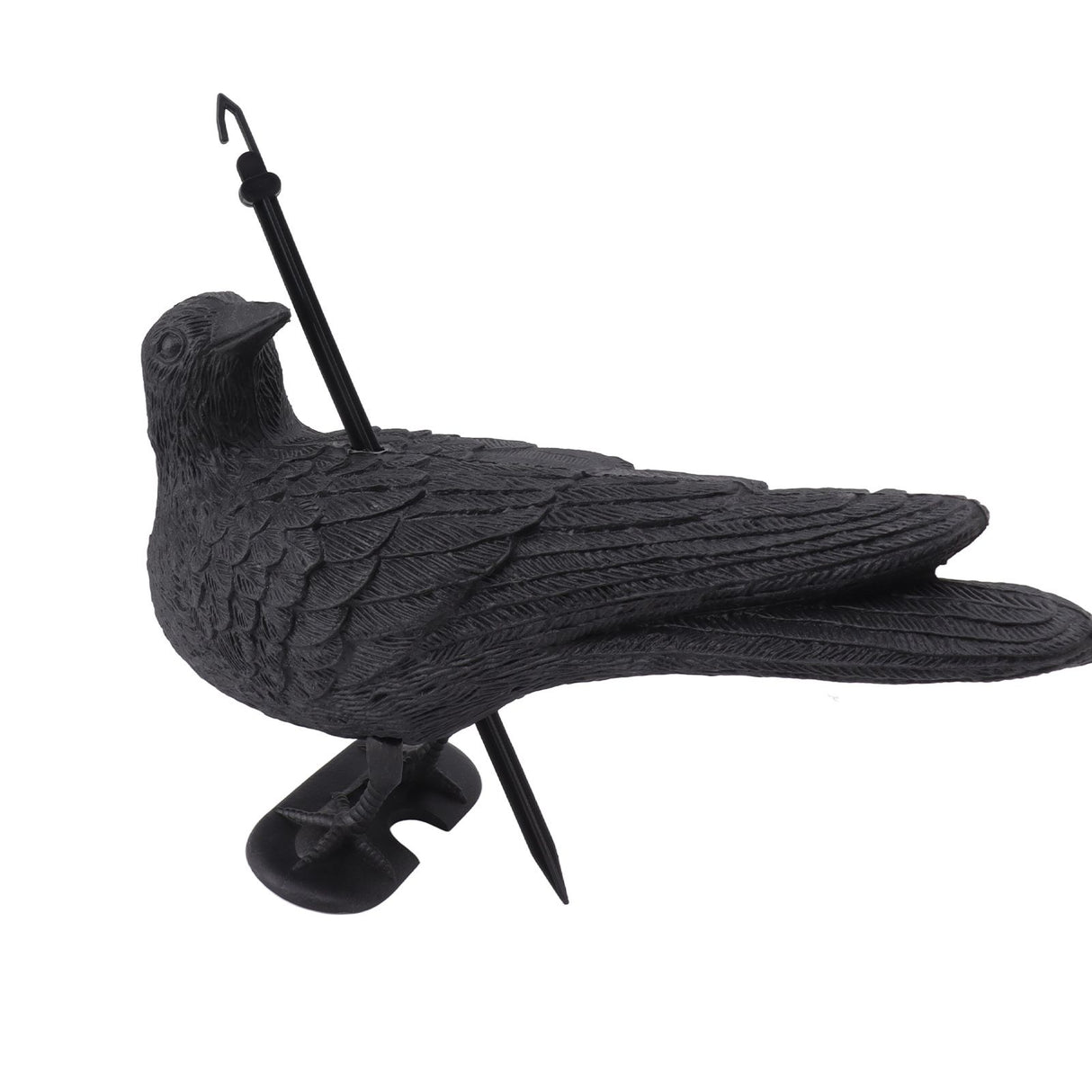 Realistic Elbow Crow Statue Plastic Waterproof Crow Decoys for Yard Garden Patios Halloween Decoration