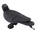Realistic Elbow Crow Statue Plastic Waterproof Crow Decoys for Yard Garden Patios Halloween Decoration