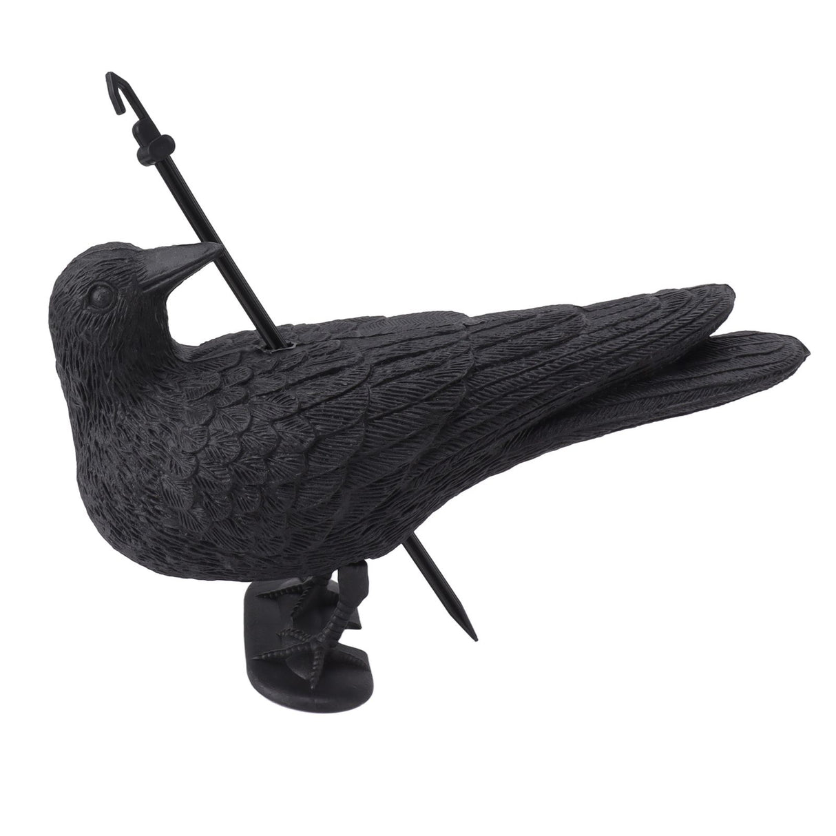 Realistic Elbow Crow Statue Plastic Waterproof Crow Decoys for Yard Garden Patios Halloween Decoration