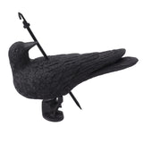 Realistic Elbow Crow Statue Plastic Waterproof Crow Decoys for Yard Garden Patios Halloween Decoration - Top-Down View