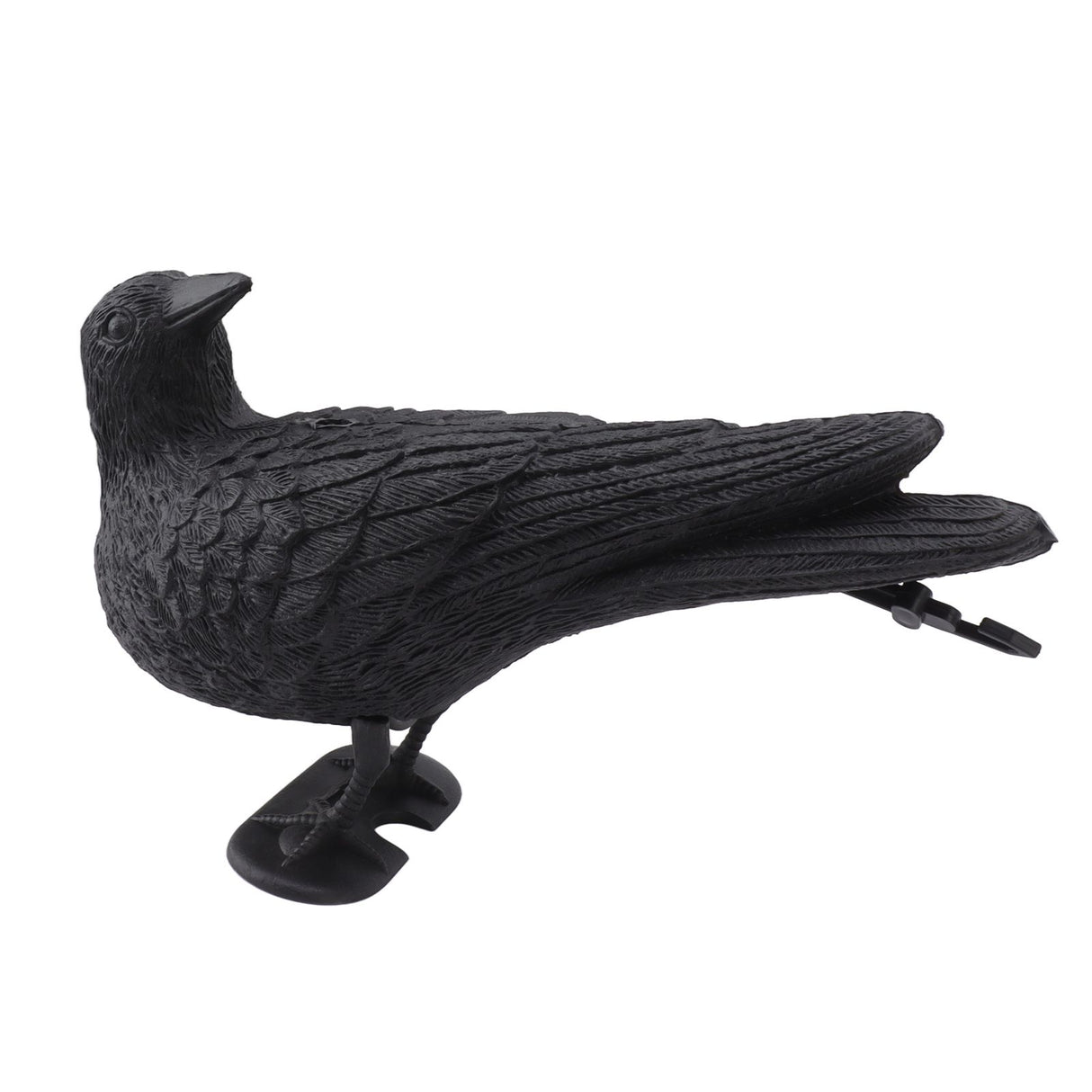 Realistic Elbow Crow Statue Plastic Waterproof Crow Decoys for Yard Garden Patios Halloween Decoration