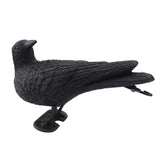 Realistic Elbow Crow Statue Plastic Waterproof Crow Decoys for Yard Garden Patios Halloween Decoration