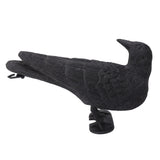 Realistic Elbow Crow Statue Plastic Waterproof Crow Decoys for Yard Garden Patios Halloween Decoration - Extra Image