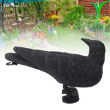 Realistic Elbow Crow Statue Plastic Waterproof Crow Decoys for Yard Garden Patios Halloween Decoration - Extra Image
