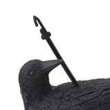 Realistic Elbow Crow Statue Plastic Waterproof Crow Decoys for Yard Garden Patios Halloween Decoration