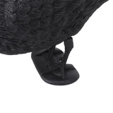 Realistic Elbow Crow Statue Plastic Waterproof Crow Decoys for Yard Garden Patios Halloween Decoration