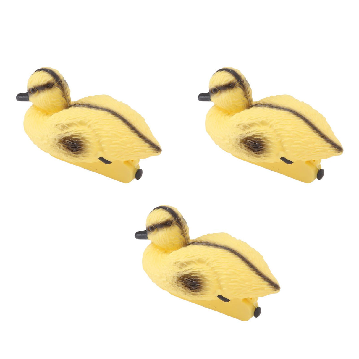 3Pcs Floating Yellow Duckling Realistic Plastic Duck Fish Pond Ornament for Garden Swimming Pool Fishing Pond Water Decoration A Style 11.5x6.5cm