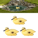 3Pcs Floating Yellow Duckling Realistic Plastic Duck Fish Pond Ornament for Garden Swimming Pool Fishing Pond Water Decoration A Style 11.5x6.5cm - Extra Image