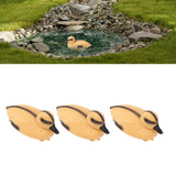 3Pcs Floating Yellow Duckling Realistic Plastic Duck Fish Pond Ornament for Garden Swimming Pool Fishing Pond Water Decoration B Style 12.5x6.5cm - Extra Image