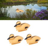 3Pcs Floating Yellow Duckling Realistic Plastic Duck Fish Pond Ornament for Garden Swimming Pool Fishing Pond Water Decoration B Style 12.5x6.5cm