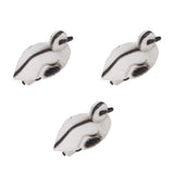 3Pcs Floating Yellow Duckling Realistic Plastic Duck Fish Pond Ornament for Garden Swimming Pool Fishing Pond Water Decoration C Style 12x6.5cm - Front View