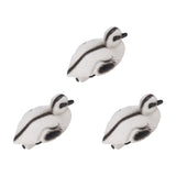 3Pcs Floating Yellow Duckling Realistic Plastic Duck Fish Pond Ornament for Garden Swimming Pool Fishing Pond Water Decoration C Style 12x6.5cm - Side View