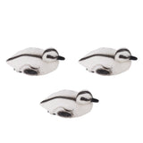 3Pcs Floating Yellow Duckling Realistic Plastic Duck Fish Pond Ornament for Garden Swimming Pool Fishing Pond Water Decoration C Style 12x6.5cm - Rear View