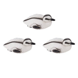 3Pcs Floating Yellow Duckling Realistic Plastic Duck Fish Pond Ornament for Garden Swimming Pool Fishing Pond Water Decoration C Style 12x6.5cm - Close-Up Angle