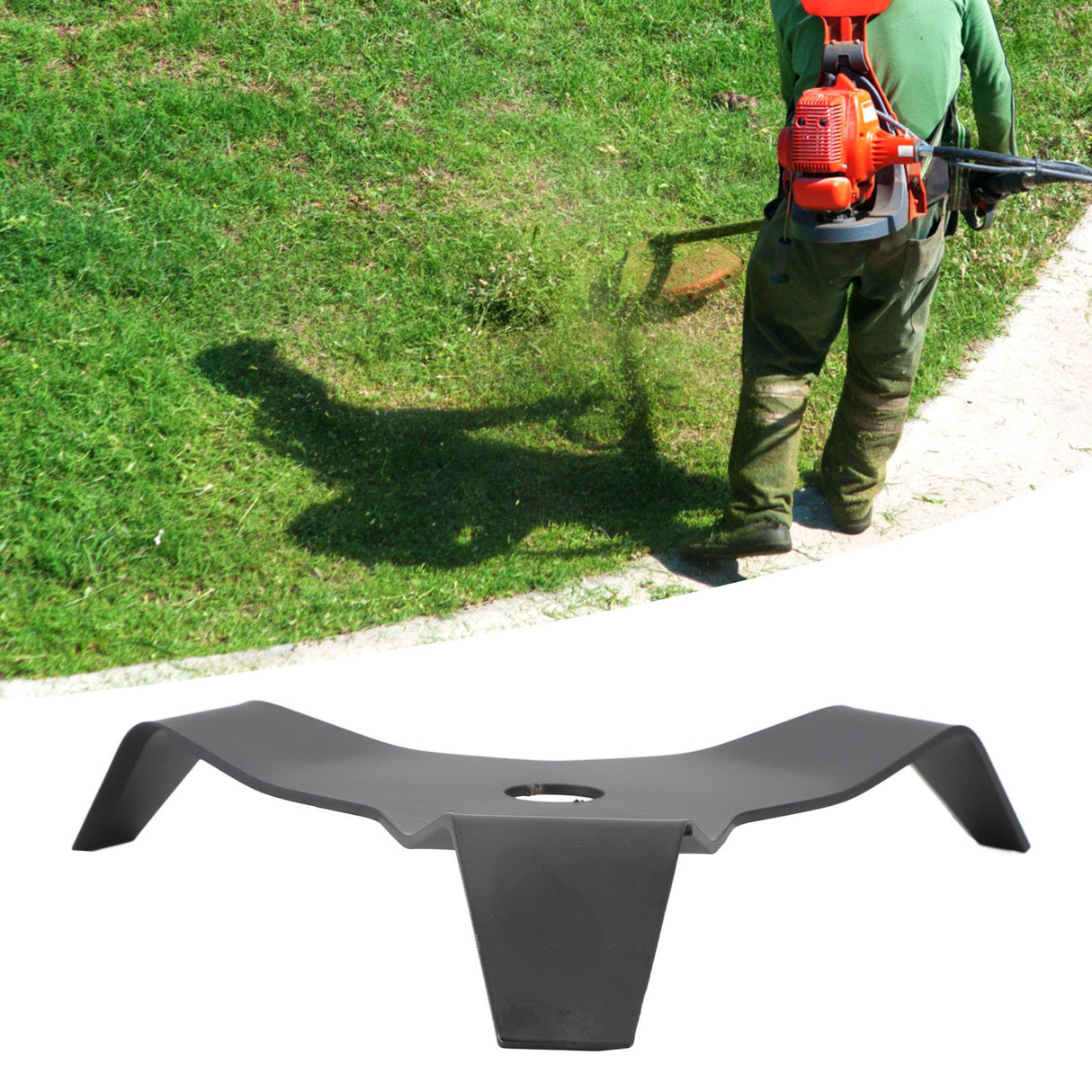 Black Weed Wacker Blades 3 Teeth Carbon Steel Brush Cutter Blades Heavy Duty Brush Cutter Blades for Lawn Yard Garden Bush Trimming