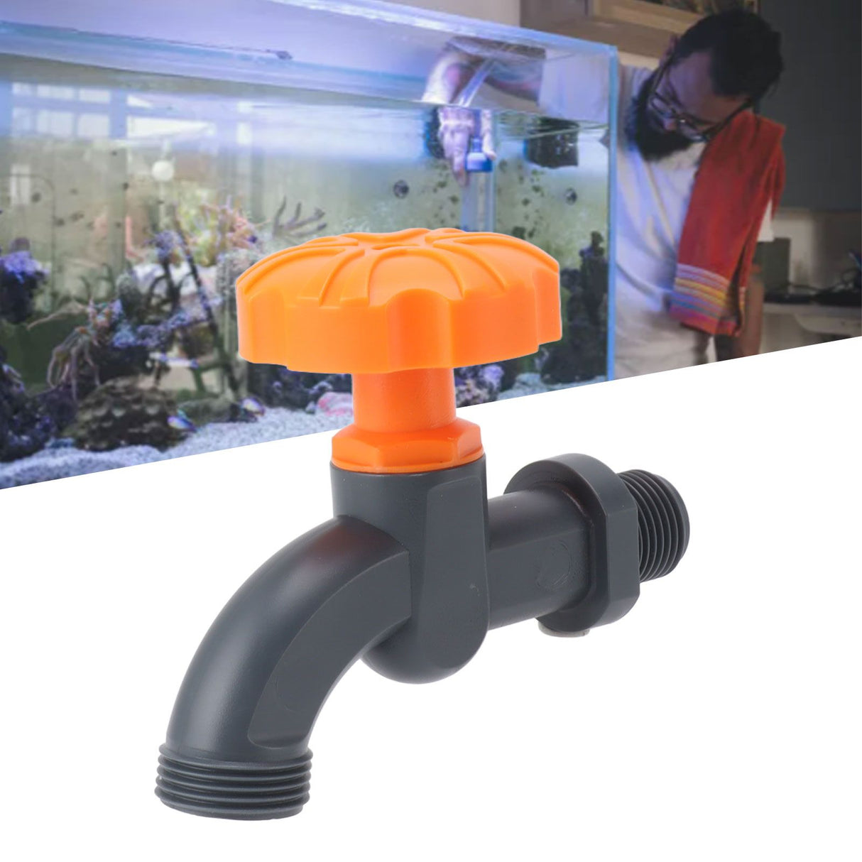 Hose Bibb Multifunctional Plastic Steel Sealing Leakproof Garden Water Hose Bibb for Aquarium Fish Tank RV Farm