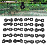 20 Pcs Shade Cloth Lock Grip PP Net Fence Fabric Fixing Clamp for Insect Garden Agricultural Nets