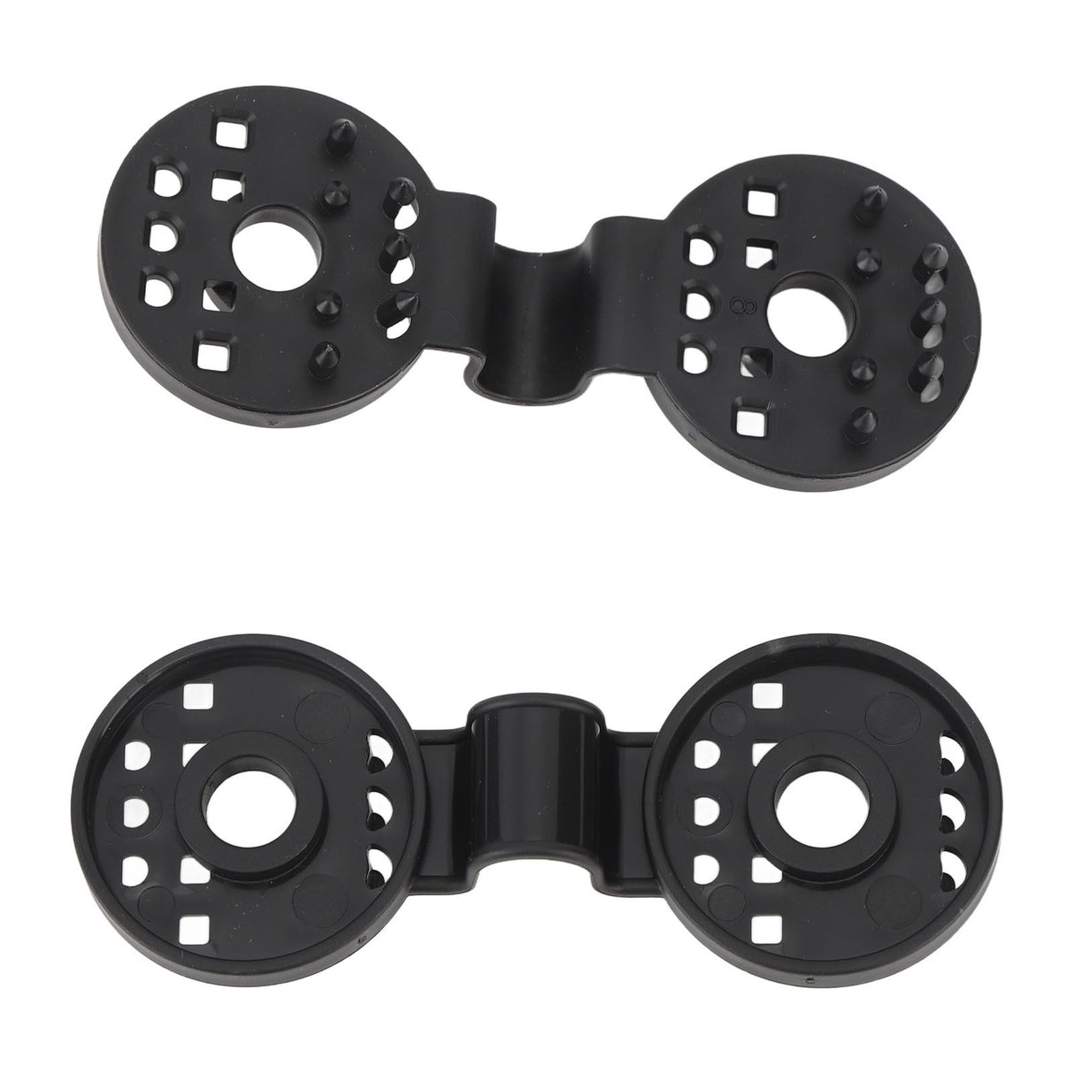 100pcs Shade Cloth Plastic Clips Round Fixing Clips for Greenhouse Outdoor Garden Anti Bird Netting Agricultural Sunshade Black