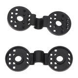 100pcs Shade Cloth Plastic Clips Round Fixing Clips for Greenhouse Outdoor Garden Anti Bird Netting Agricultural Sunshade Black - Top-Down View
