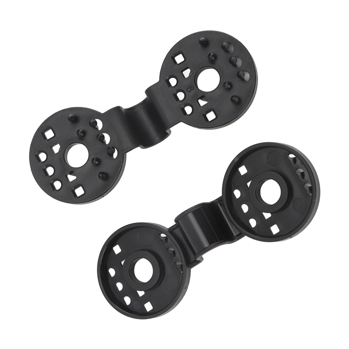 100pcs Shade Cloth Plastic Clips Round Fixing Clips for Greenhouse Outdoor Garden Anti Bird Netting Agricultural Sunshade Black
