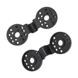 100pcs Shade Cloth Plastic Clips Round Fixing Clips for Greenhouse Outdoor Garden Anti Bird Netting Agricultural Sunshade Black - Rear View