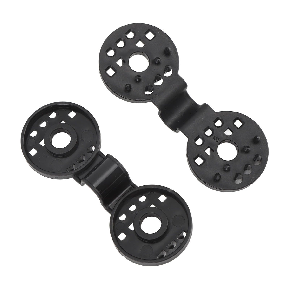 100pcs Shade Cloth Plastic Clips Round Fixing Clips for Greenhouse Outdoor Garden Anti Bird Netting Agricultural Sunshade Black