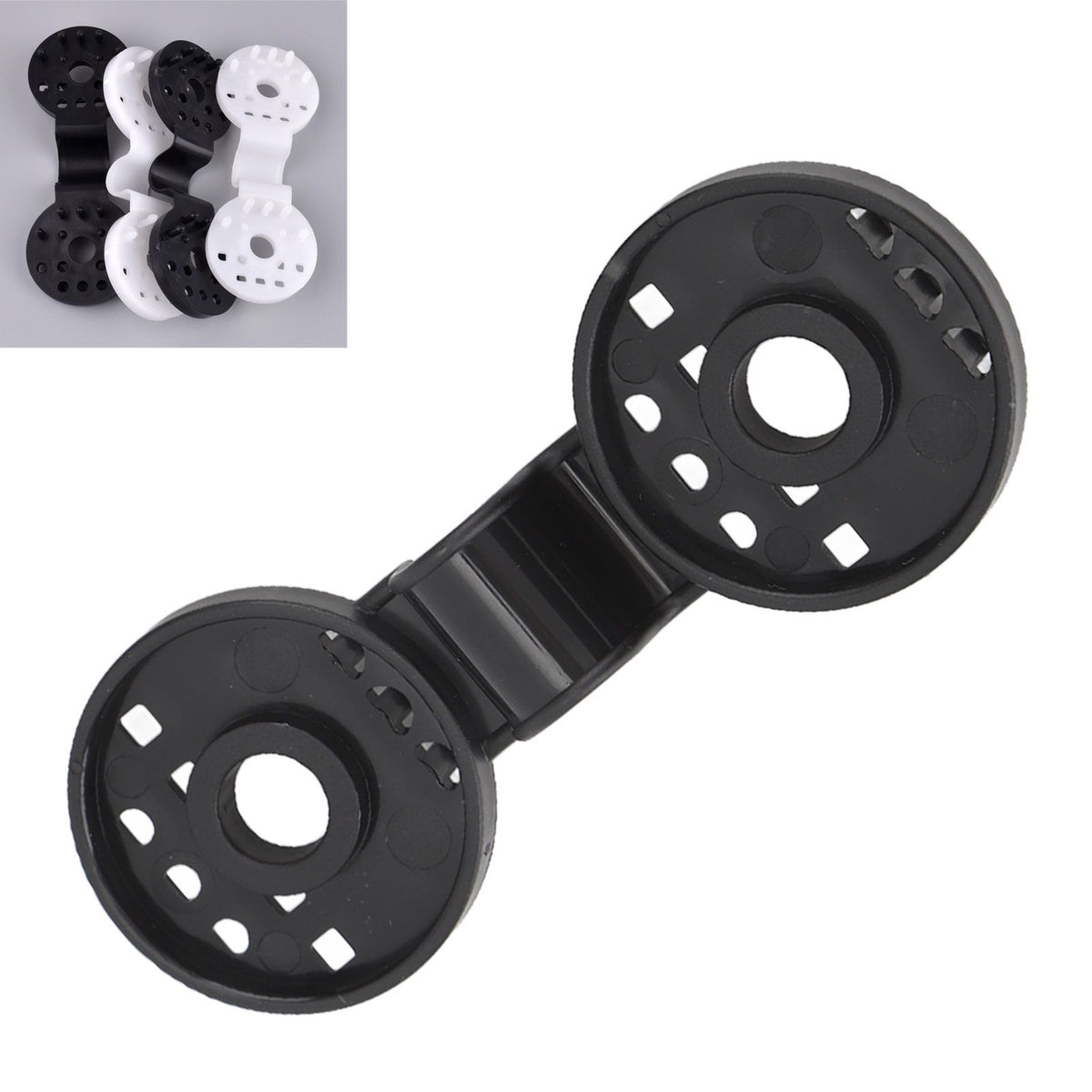 100pcs Shade Cloth Plastic Clips Round Fixing Clips for Greenhouse Outdoor Garden Anti Bird Netting Agricultural Sunshade Black